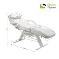 Salon System Mobile White Beauty and Massage Chair with Wheels
