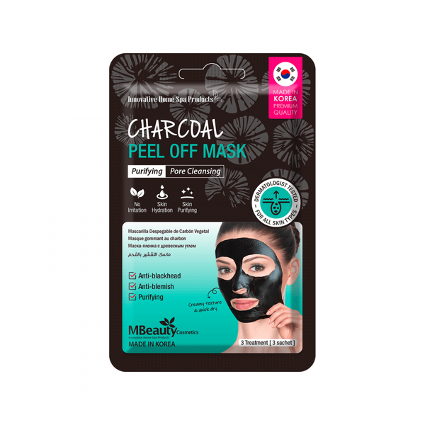 Charcoal Peeling Mask Impurity Removal Facial Treatment M Beauty 3x7g