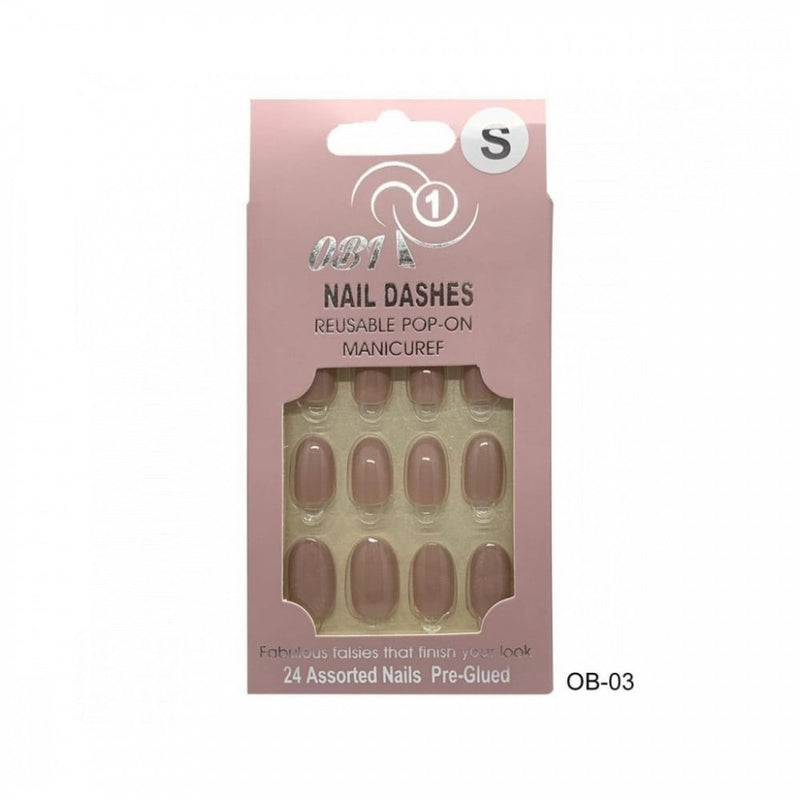 Ob1 Adhesive Nails OB-03 24 Count Glue-Free Application