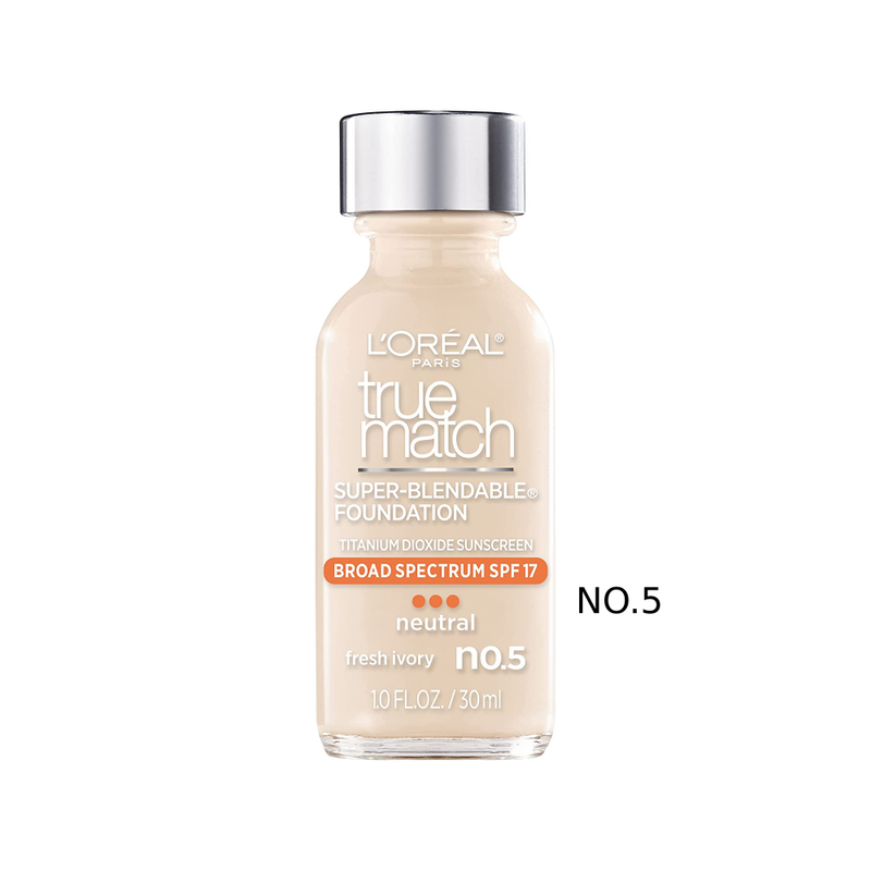 L'Oreal Paris True Match Foundation, N0.5, SPF 17, 30ml