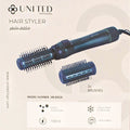United HB8452E Rotating Hair Dryer 1000W with 2 Attachments
