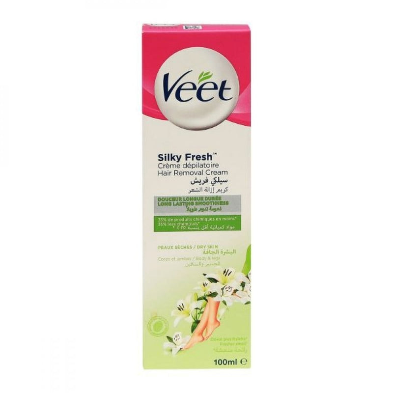 Veet Hair Removal Cream for Dry Skin, Moisturizing Formula, 100g