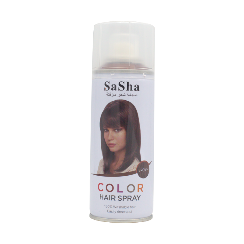Brown Hair Spray Wash Out Temporary Color Touch Up Sasha 130ml