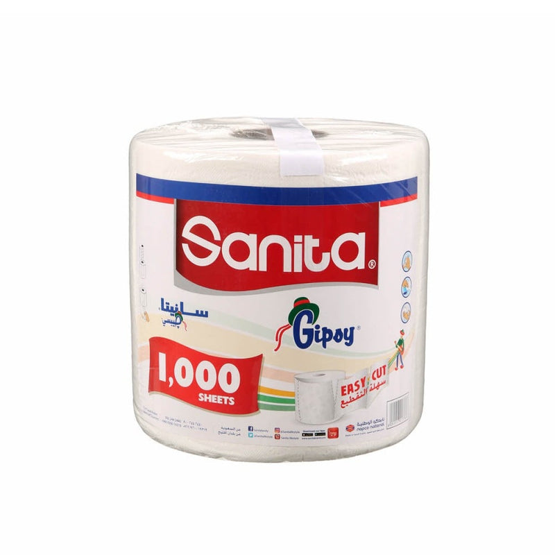 Sanita Gypsy Roll Tissues, 1000 Count Absorbent Paper Towels