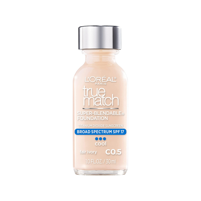 L'Oreal Paris True Match Foundation, Fair Ivory C0.5, SPF 17, 30ml