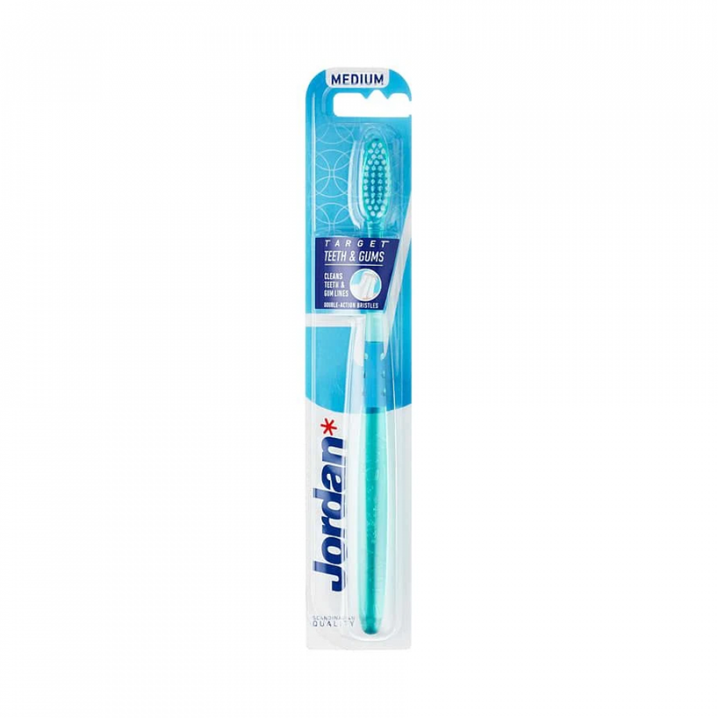 Jordan Hard Target Toothbrush Blue Hard Bristle