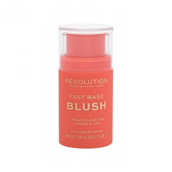 Revolution Fast Base Stick Blush, Peach Cream, Natural Shine