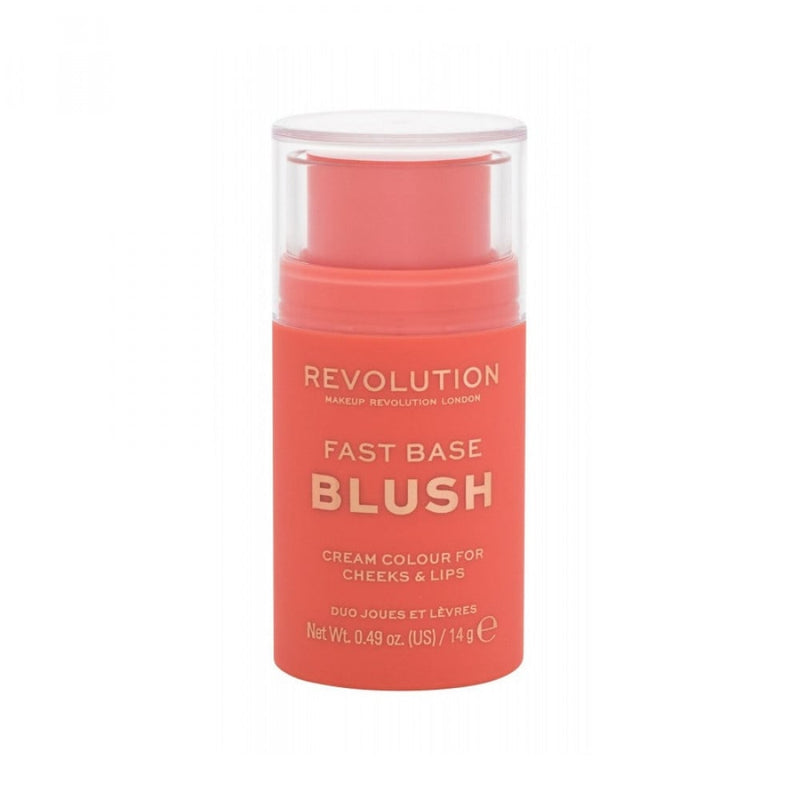 Revolution Fast Base Stick Blush, Peach Cream, Natural Shine