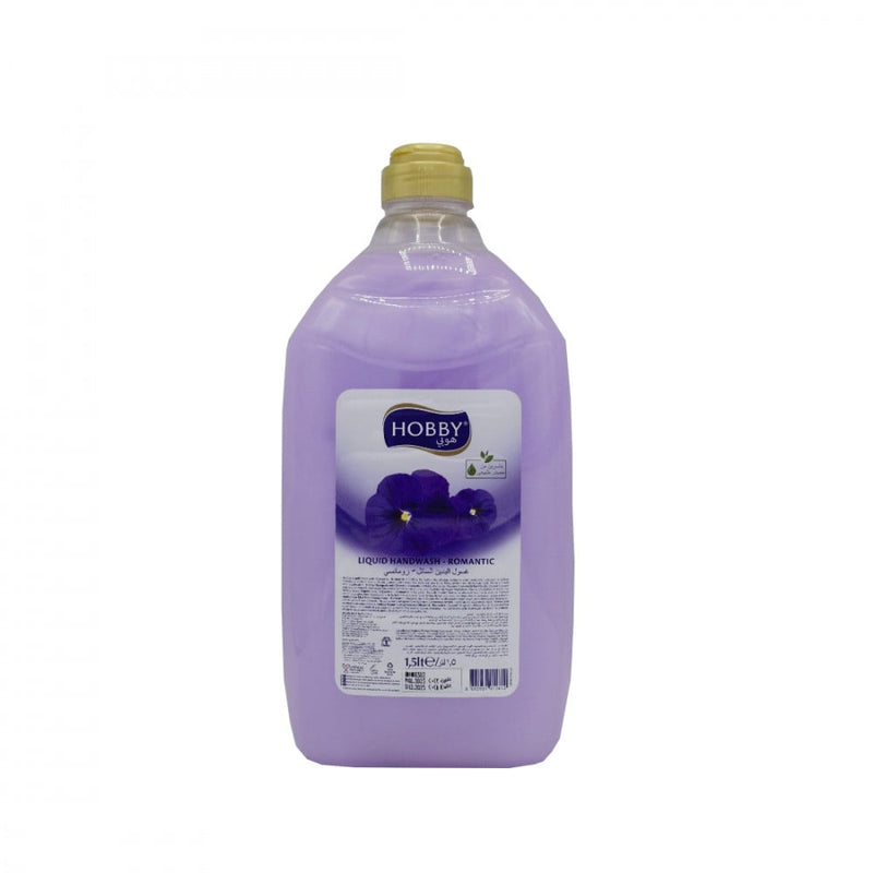 Hobby Romantic Liquid Hand Wash with Glycerin, 1500 ml