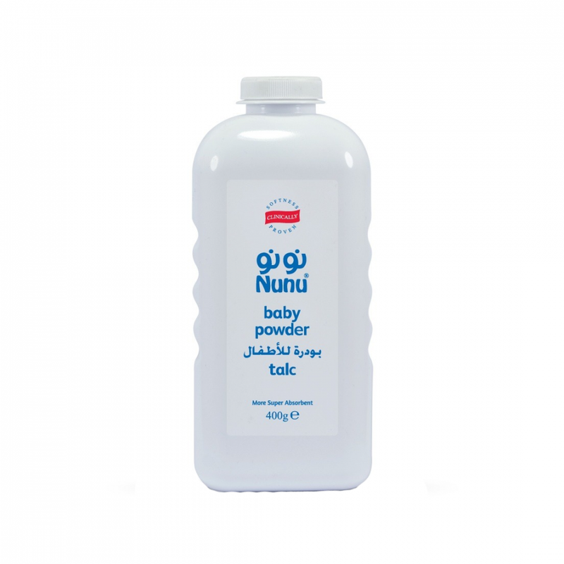 Nunu Baby Talcum Powder Moisture Absorbing Gentle Formula 400g