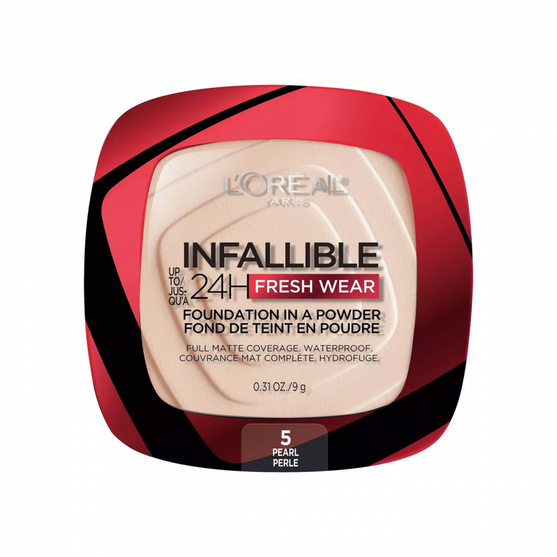 L'Oreal Infallible Fresh Wear Powder Foundation, Full Coverage, Matte Finish, 9g