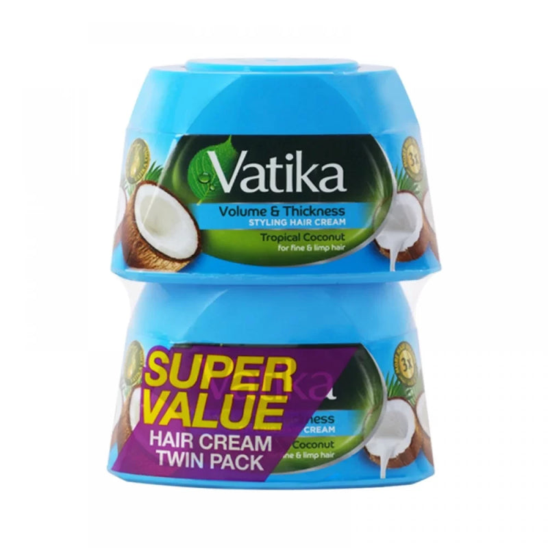 Vatika Coconut Hair Styling Cream, Moisturizing, 2 x 140ml