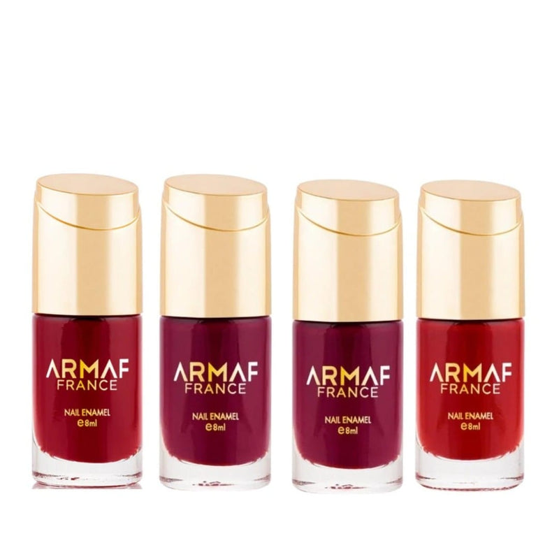 Nail Polish Set Classic Red 4-Piece Armaf Beauty 8ml Each