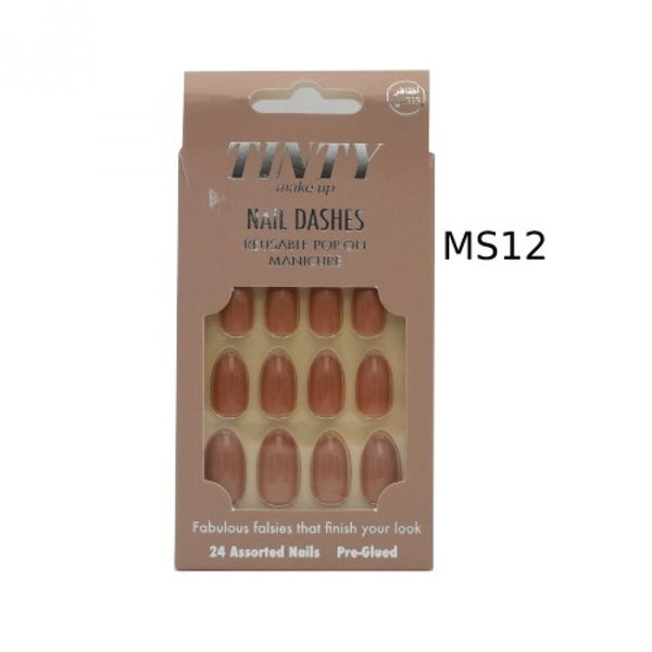 Tinty Nail Set MS12 Self-Adhesive Nail Extensions 24-Piece Kit