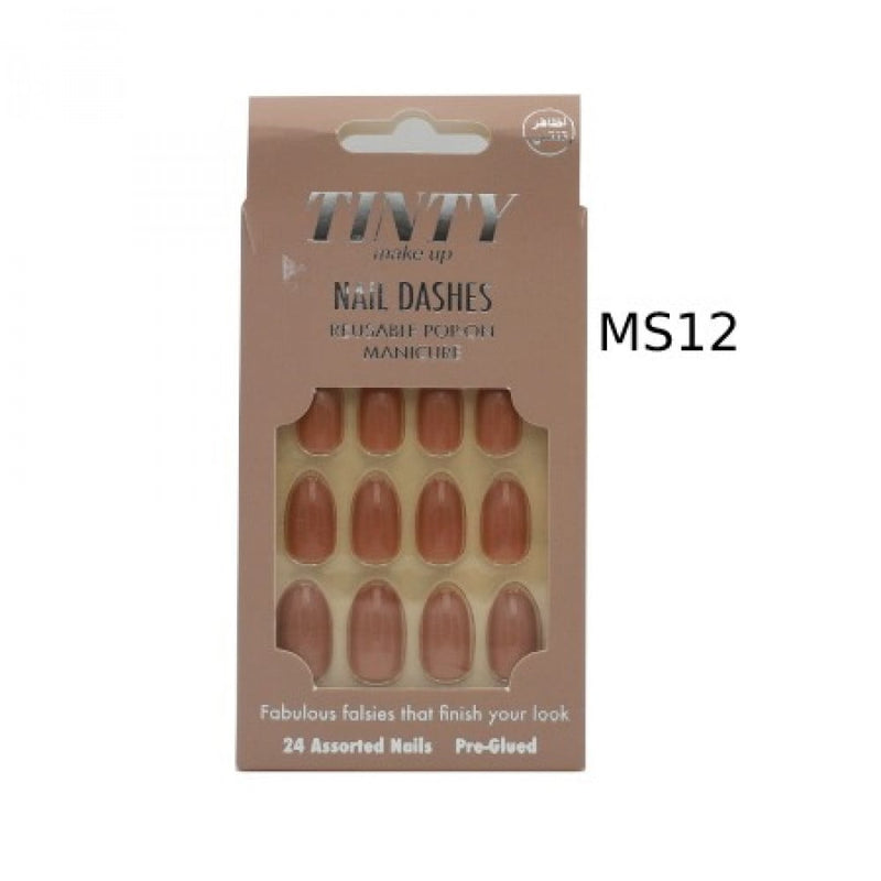 Tinty Nail Set MS12 Self-Adhesive Nail Extensions 24-Piece Kit