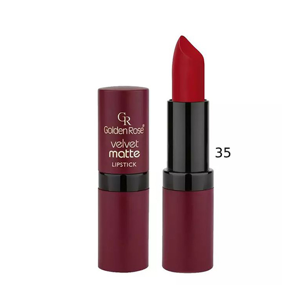 Golden Rose Matte Lipstick No. 35, Highly Pigmented
