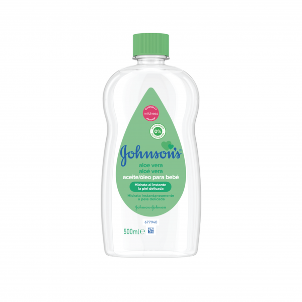 Baby Oil Aloe Vera Extract Gentle Hydrating Sensitive Skin Johnson's 500ml