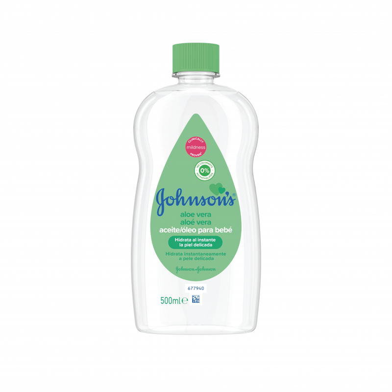 Baby Oil Aloe Vera Extract Gentle Hydrating Sensitive Skin Johnson's 500ml