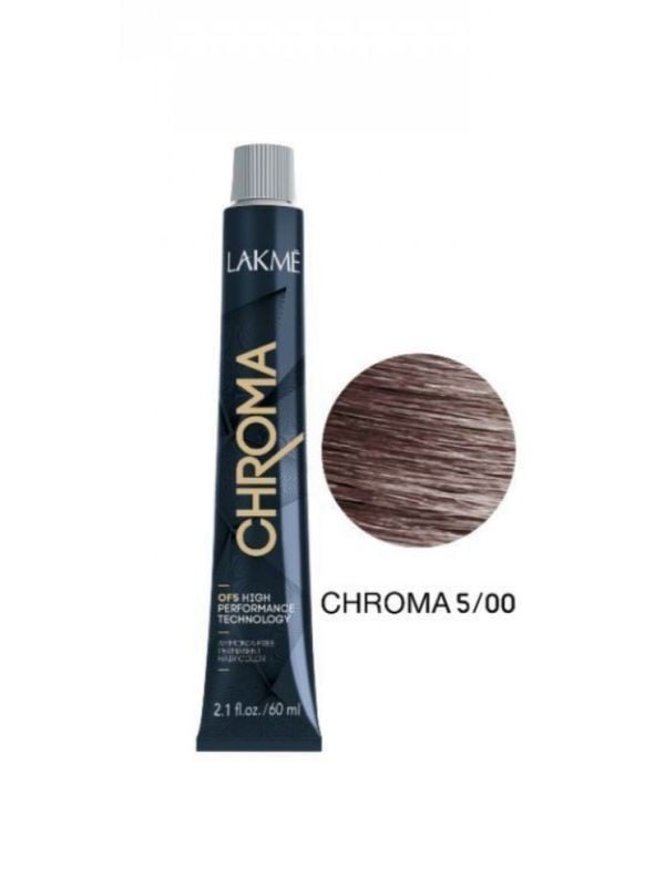 Light Brown Hair Dye Ammonia-Free Lakme Chroma 5/00 60ml