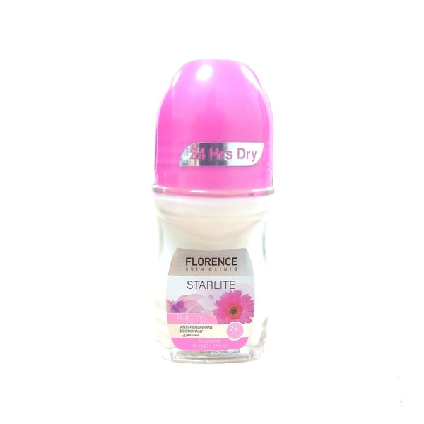 Florence Starlight Roll-On Deodorant, Sweat and Odor Protection, 50ml