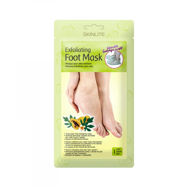 Exfoliating Foot Mask With Papaya And Chamomile Skinlite 1 Pair