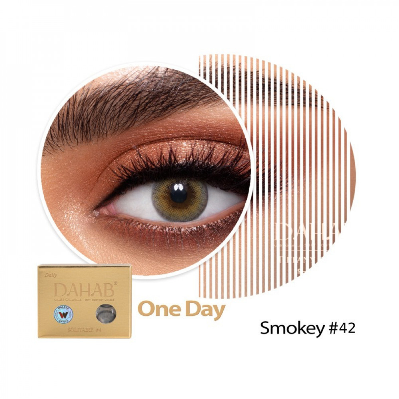 Top Rated Color Contact Lenses Smoky Gold-42 Daily Wear Dahab 10 Pack