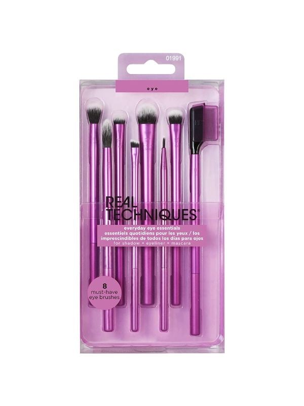 Real Techniques Essential Eye Brush Set, 8 Brushes