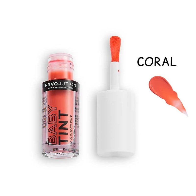 Revolution Baby Tint Coral Lip & Cheek Gloss, 1.4ml