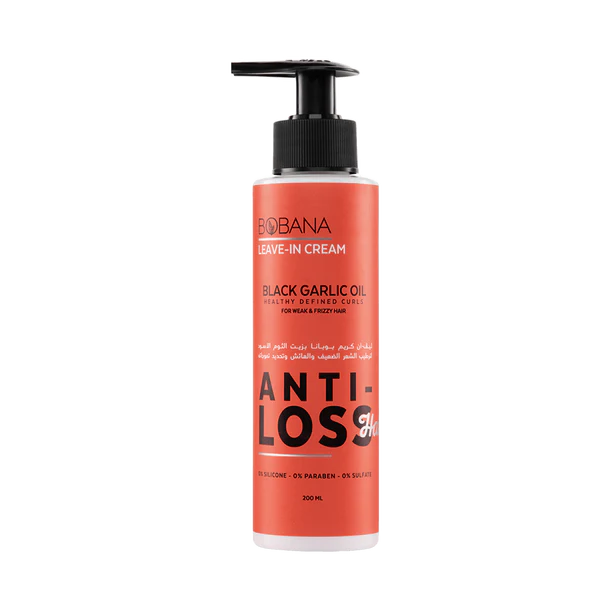 Bobana Hair Treatment Cream with Black Garlic Oil, Leave-in, 200 ml