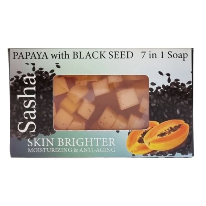 Sasha Papaya Black Seed Soap 7-in-1 - Anti-Aging & Brightening - 135g