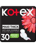 Maxi Pads with Wings Large Heavy Flow Kotex 30 Pads