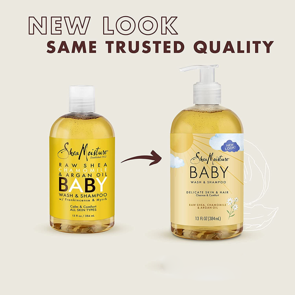 Shea Moisture Baby Wash and Shampoo, Raw Shea Butter, Argan Oil, 384ml