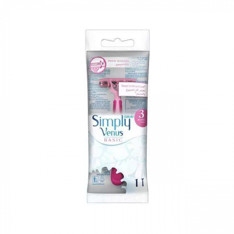 Gillette Simply Venus Manual Razor Blades 3-Blade Count 1