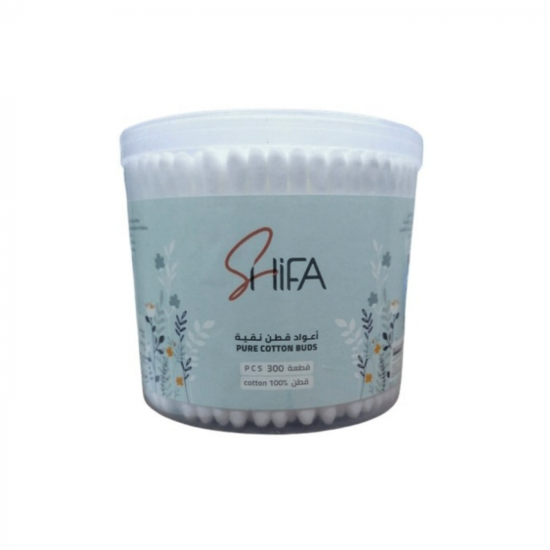 Shifa Cotton Swabs, Pure Cotton, 300 Count, Plastic Case