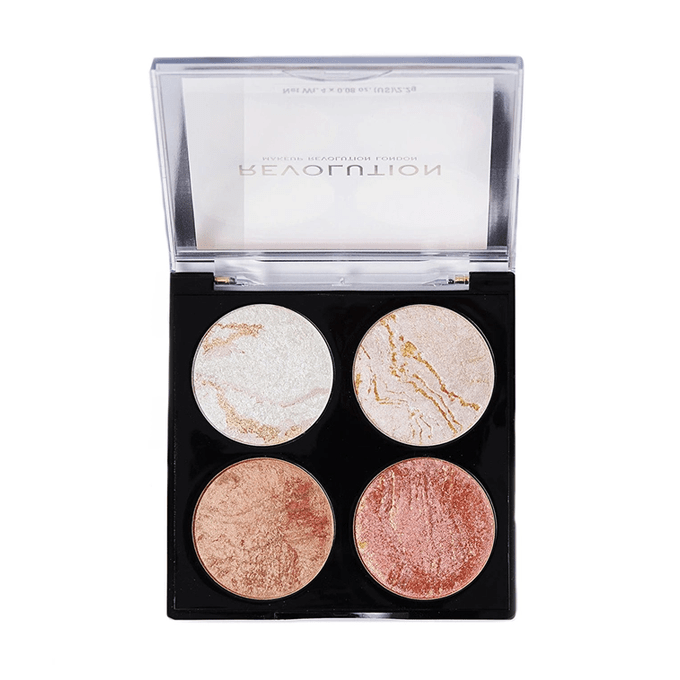 Revolution Cheek Kit - 4 Colors (Highlighter, Bronzer, Blusher)