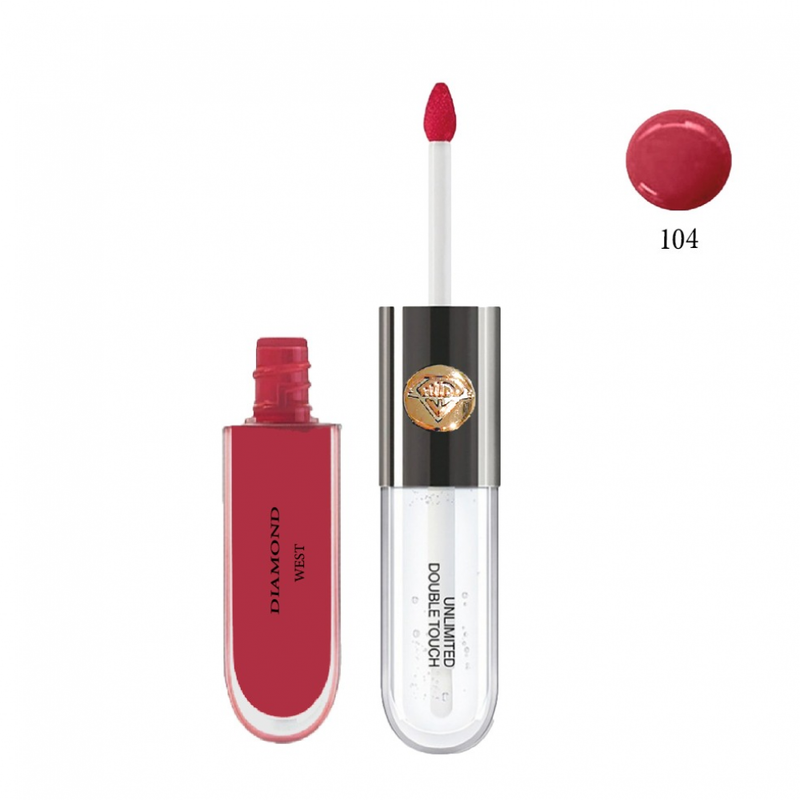 Diamond West Double Touch Liquid Lipstick 104 Intense Color Long-Lasting