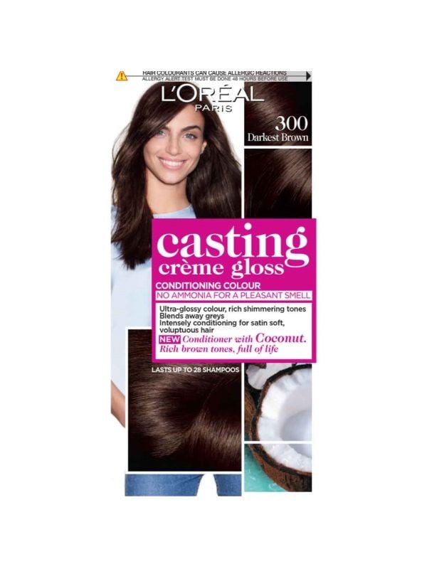 Dark Brown Hair Dye Casting Gloss Ammonia-Free L'Oreal Paris 300