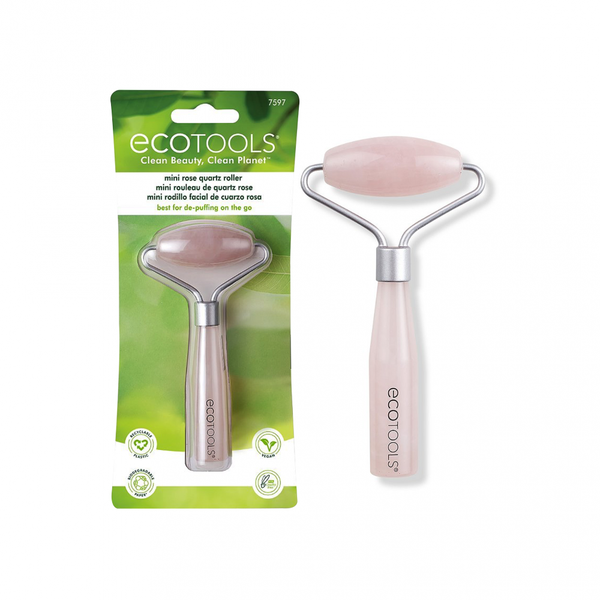 Ecotools Mini Jade Roller Facial Massage Tool, Rose Quartz