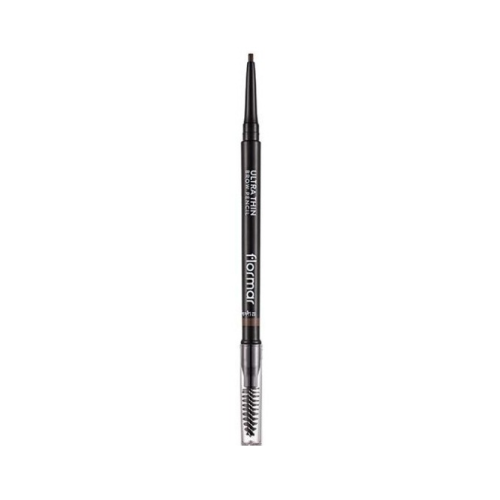 Flormar Ultra Thin Eyebrow Pencil, Waterproof, Light Brown, 02, Includes Brush
