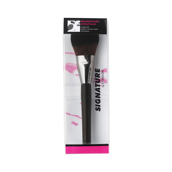 Basicare Signature Round Powder Brush, Blush Application, Synthetic Bristles