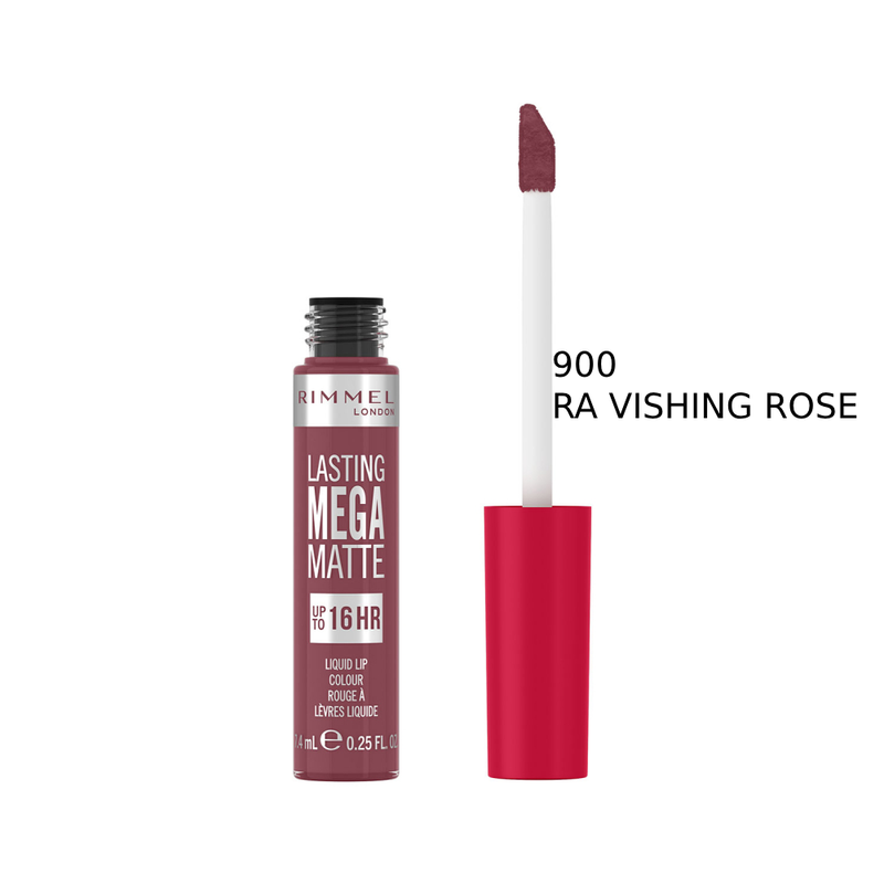 Rimmel London Lasting Mega Matte Liquid Lipstick, 900 Ravishing Rose