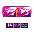 Private Night Sanitary Pads Ultra-Thin Natural Cotton Feel 14 Count