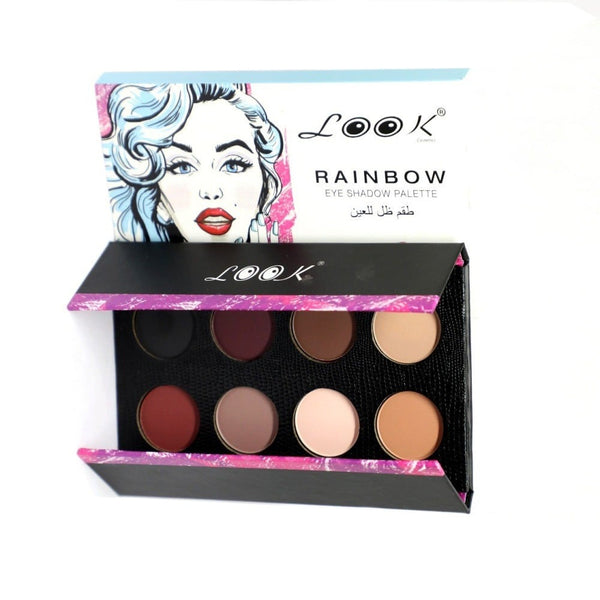 Look Rainbow Eyeshadow Palette, 8 Colors, Smoky Metallic Finish, No. 05