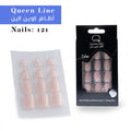 Queen Line Artificial Nail Set with Glue 24 Count