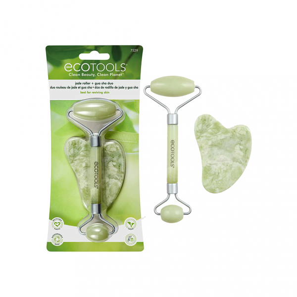 Ecotools Facial Massage Roller, Jade Stone, Dual-Ended, 7529