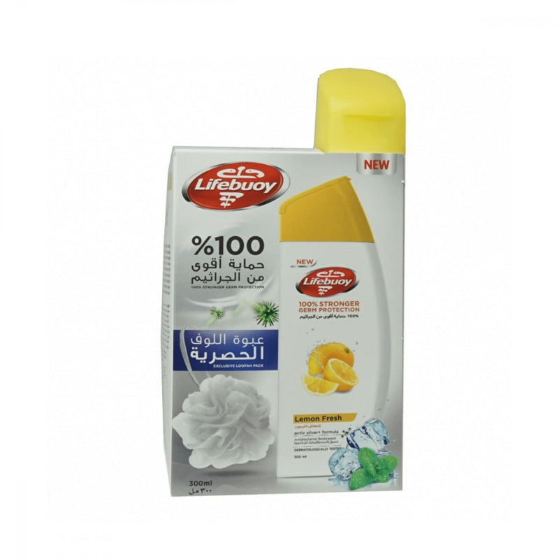 Lifebuoy Antibacterial Body Wash, Lemon and Loofah, 300ml