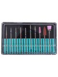 Electric Nail Drill Bits Set - 10 Pieces for Shaping and Refining