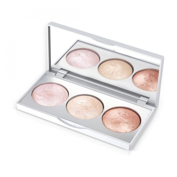 Golden Rose Strobing Highlighter Palette, Baked Trio, 8g