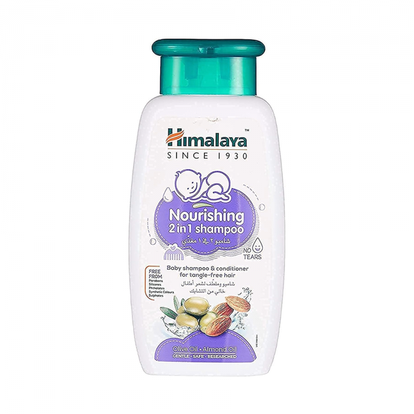 Himalaya 2-in-1 Nourishing Baby Shampoo, Almond Oil, Wheat Germ, 400ml