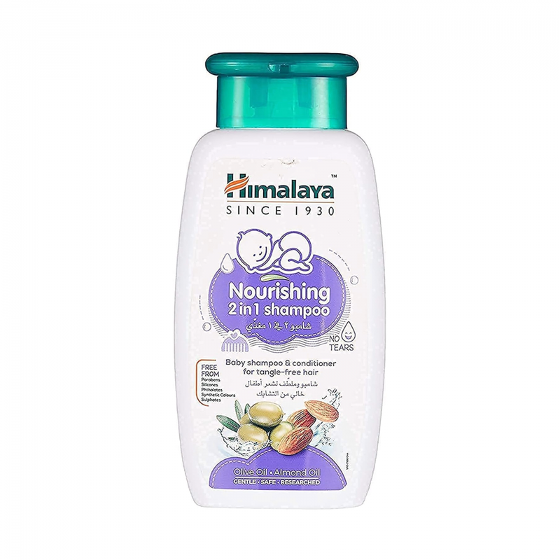 Himalaya 2-in-1 Nourishing Baby Shampoo, Almond Oil, Wheat Germ, 400ml